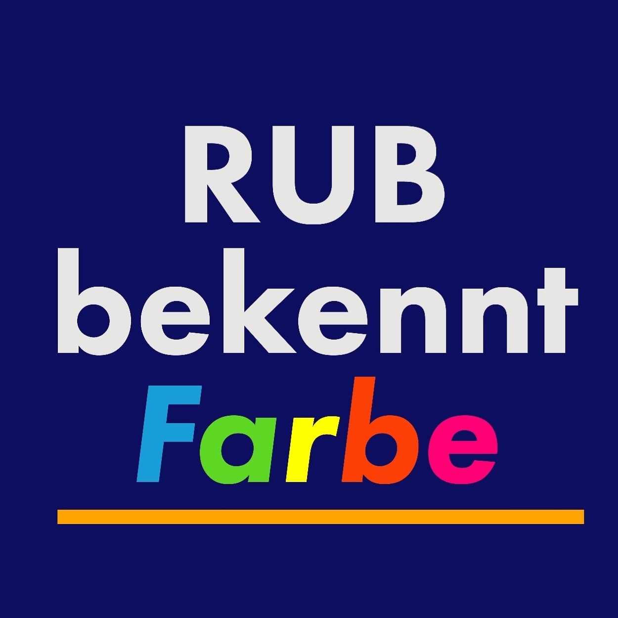 RUB bekennt Farbe Logo