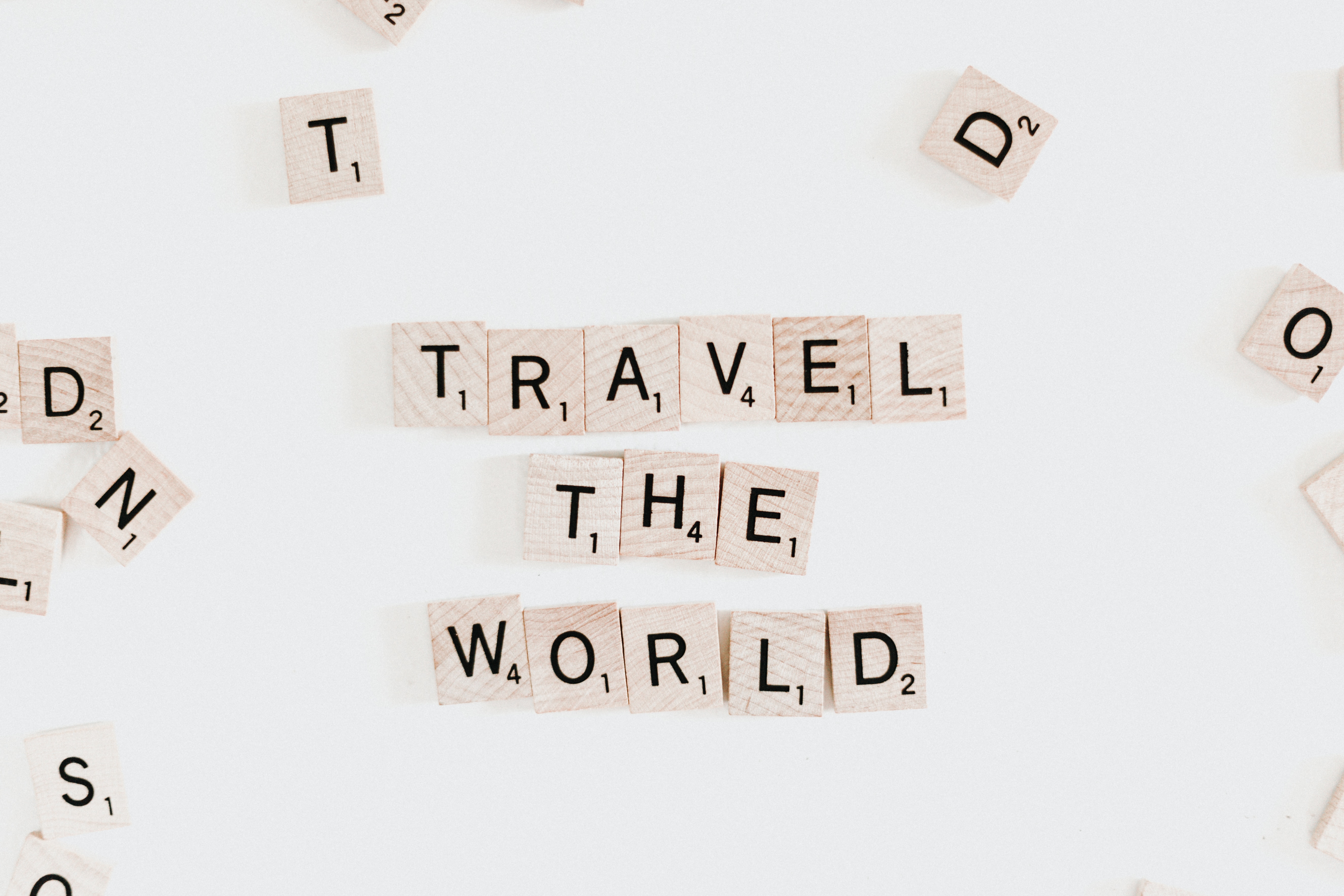 Scrabble Wooden Letters Travel the World