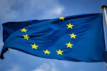 Blue EU flag with yellow stars