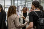 People talking during the Coffee break at the Academic Freedom Forum