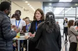 People talking during the Coffee break at the Academic Freedom Forum