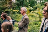 Several participants walking in the botanical Gardens