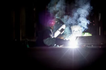 Man Welding