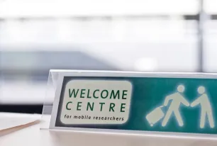 Schild Welcome Centre