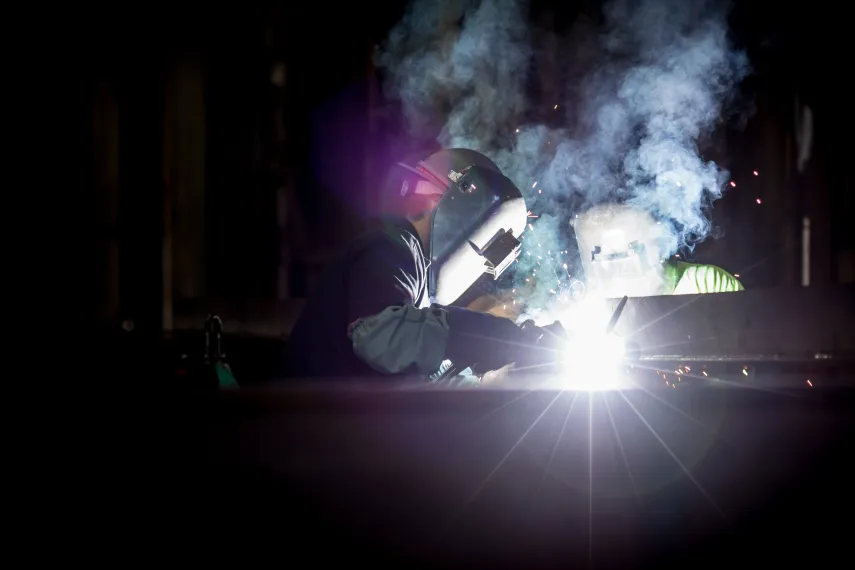Man Welding