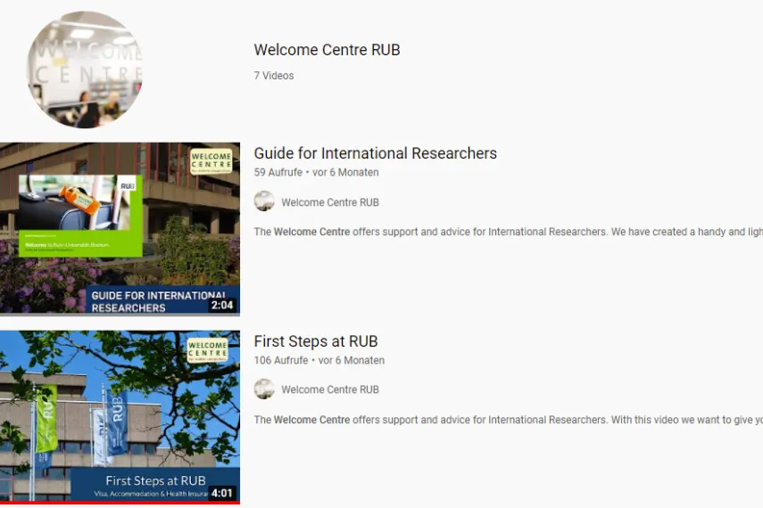 Welcome Centre Videos