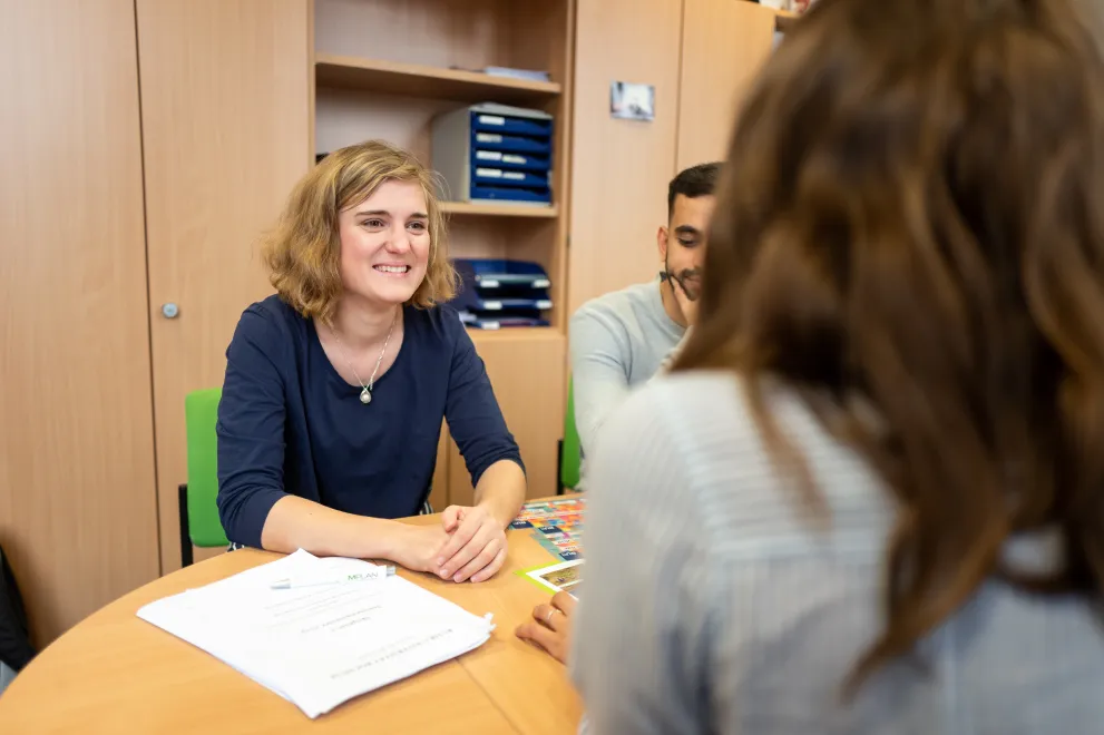 Studentin bei der Beratung