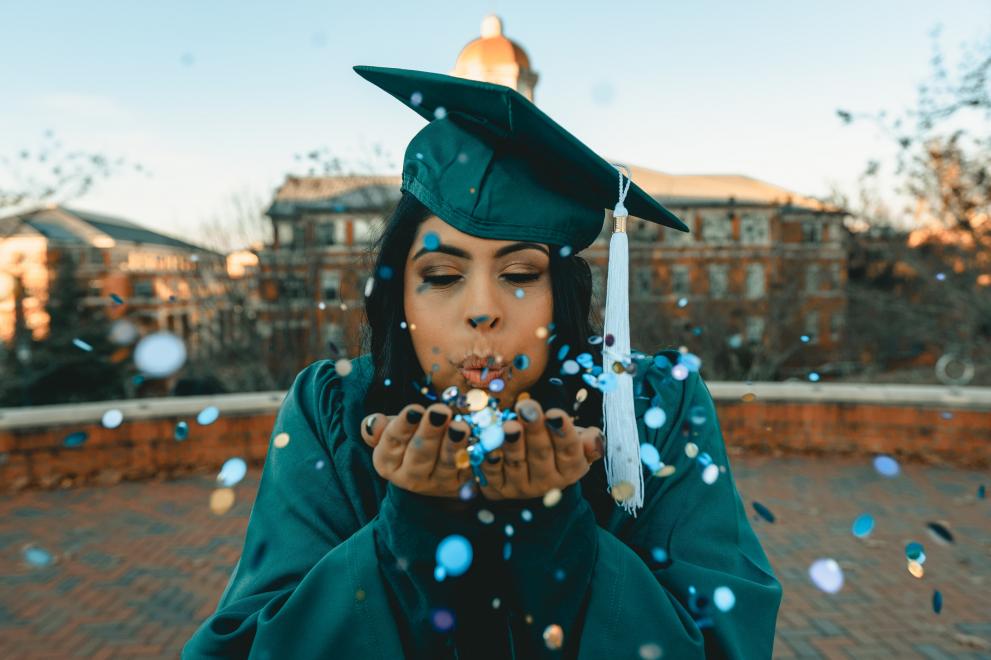 Girl with Graduation Hat
