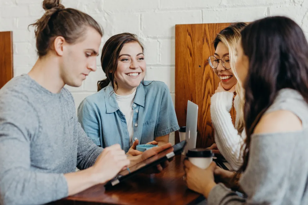 Group of students sitting at a table