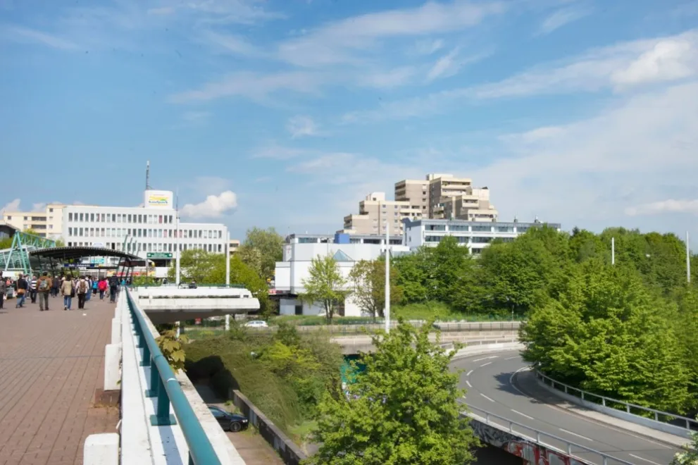 Uni-Forum Exterior View Bridge