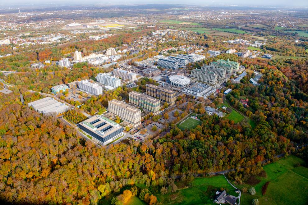 Luftbild vom Campus der Ruhr-Universität Bochum