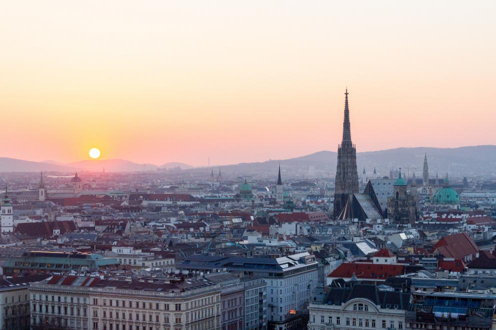Wien bei Sonnenaufgang