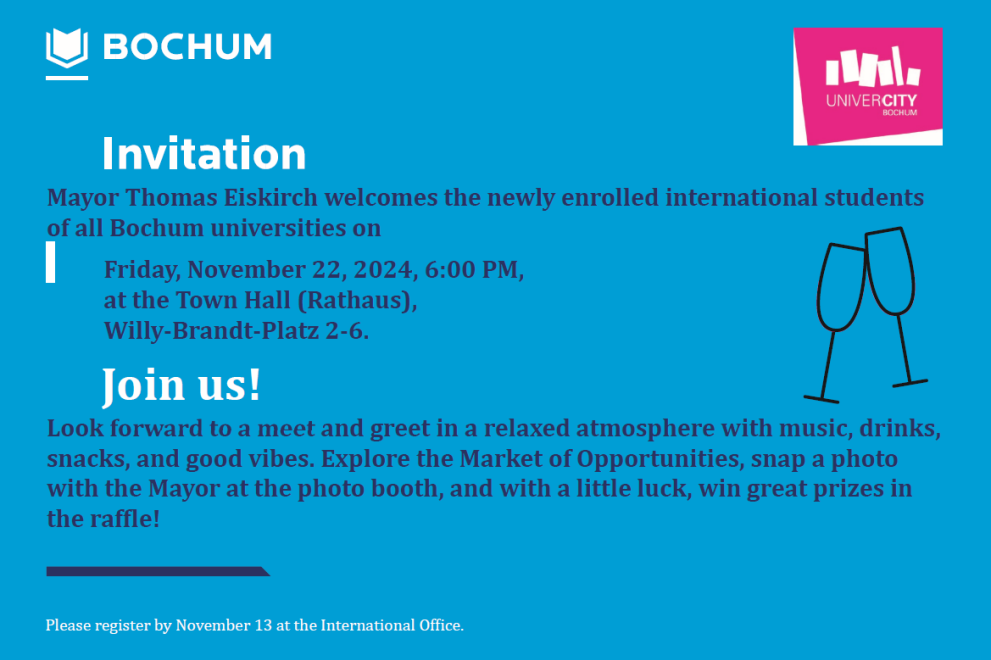 Invitation town hall reception WS2425