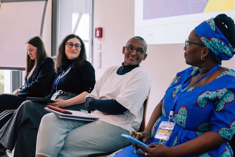 Panelist speakingwith each other at the Academic Freedom Forum